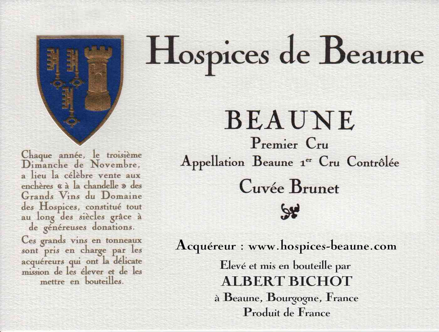 Encheres-auction-HospicesdeBeaune-AlbertBichot-Beaune1erCru-Cuvee-Brunet