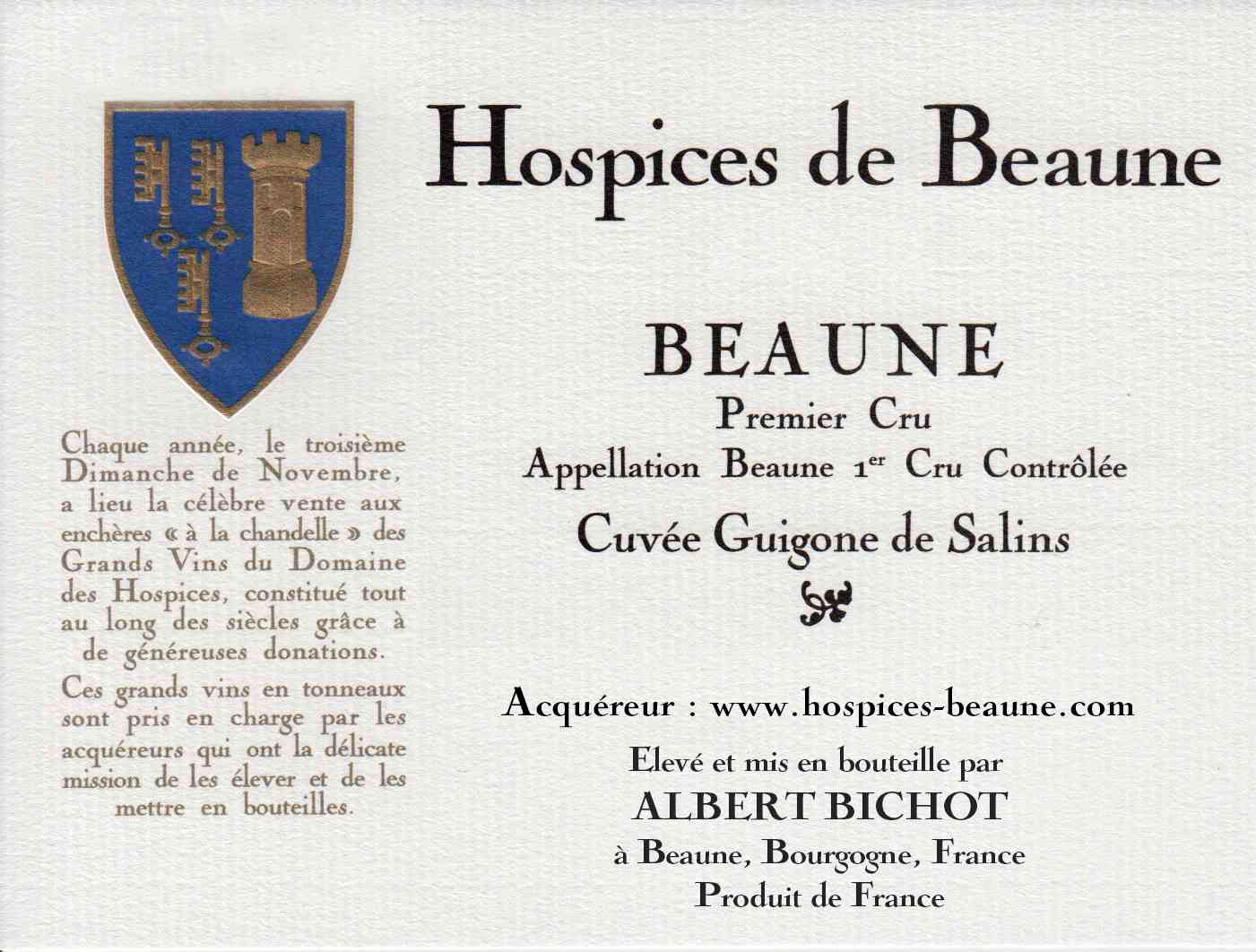 Encheres-auction-HospicesdeBeaune-AlbertBichot-Beaune1erCru-Cuvee-GuigonedeSalins