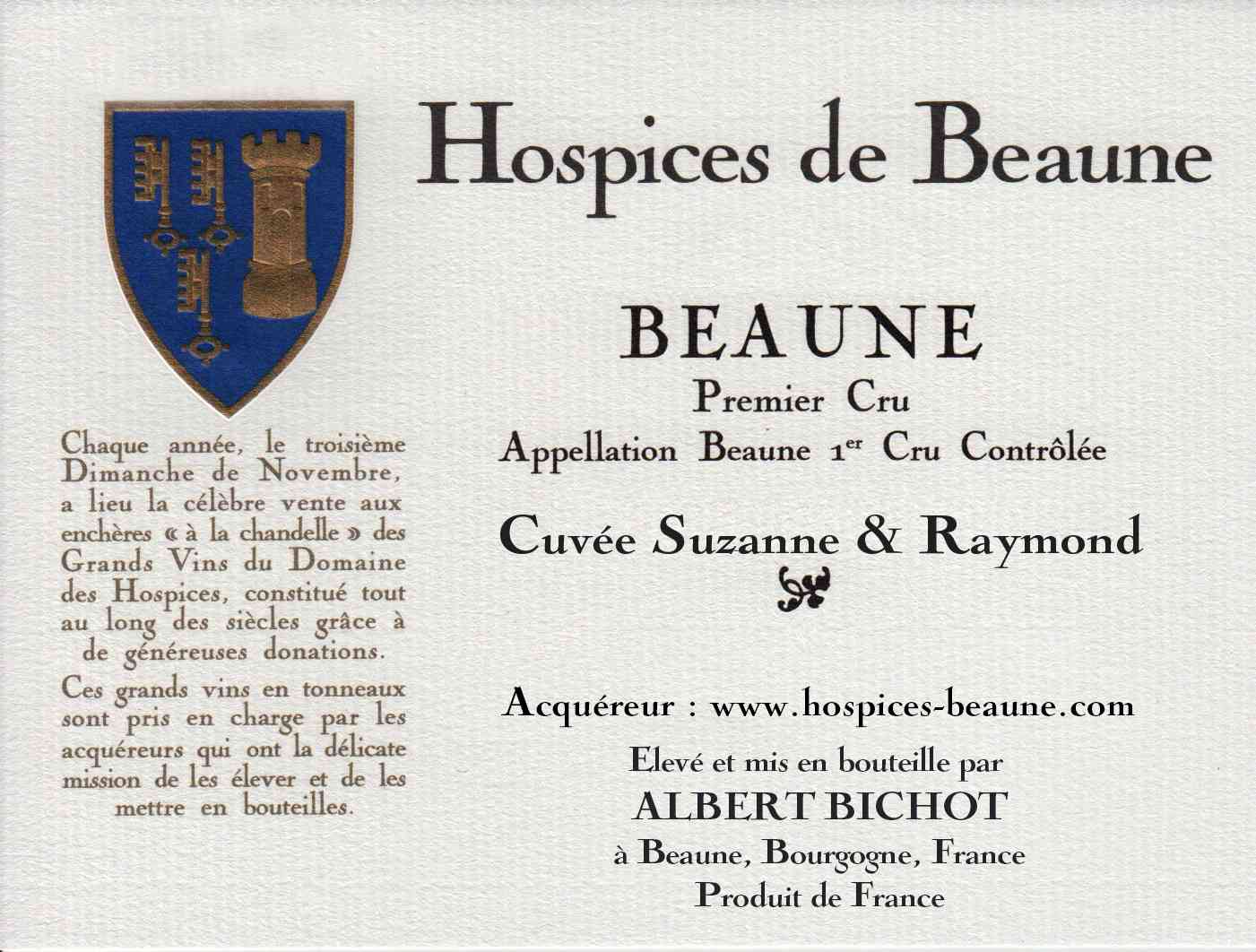 Encheres-auction-HospicesdeBeaune-AlbertBichot-Beaune1erCru-Cuvee-Suzanne-Raymond