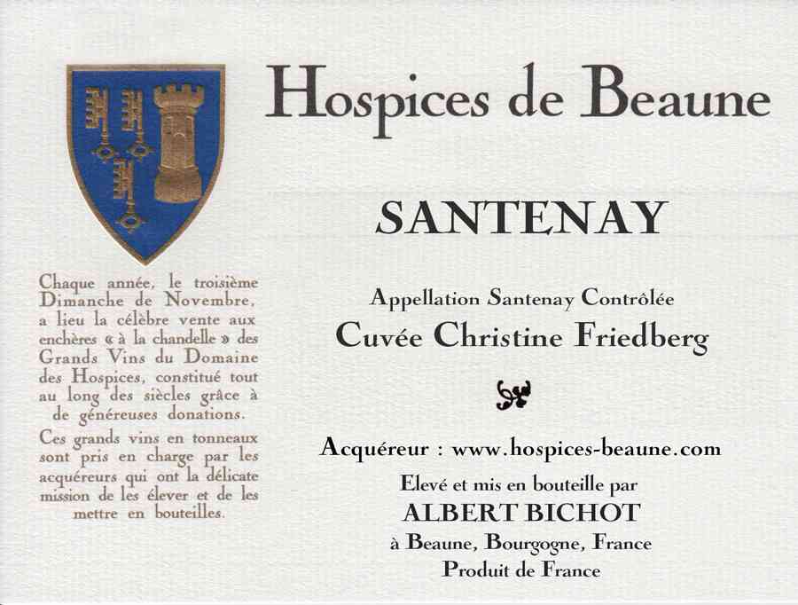 Santenay Cuvée Christine Friedberg | buy at the Hospices de Beaune